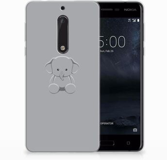 B2Ctelecom Nokia 5 Uniek TPU Hoesje Baby Olifant