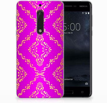 B2Ctelecom Nokia 5 Uniek TPU Hoesje Barok Roze