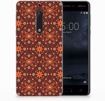 B2Ctelecom Nokia 5 Uniek TPU Hoesje Batik Brown