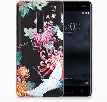 B2Ctelecom Nokia 5 Uniek TPU Hoesje Bird Flowers