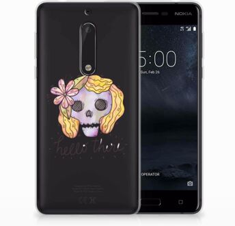 B2Ctelecom Nokia 5 Uniek TPU Hoesje Boho Skull