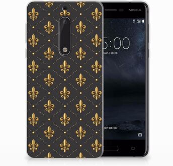 B2Ctelecom Nokia 5 Uniek TPU Hoesje Franse Lelie