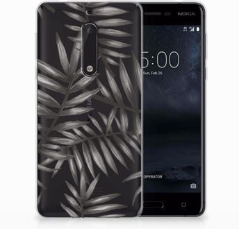 B2Ctelecom Nokia 5 Uniek TPU Hoesje Leaves Grey