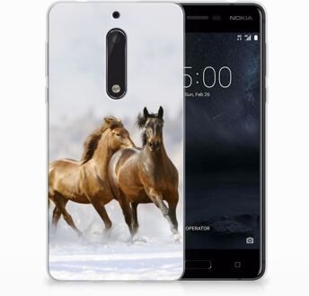 B2Ctelecom Nokia 5 Uniek TPU Hoesje Paarden