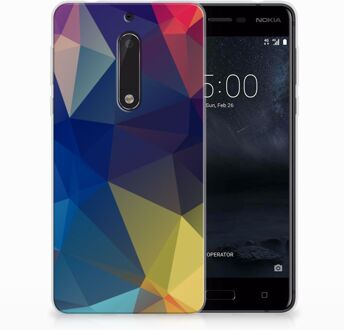 B2Ctelecom Nokia 5 Uniek TPU Hoesje Polygon Dark