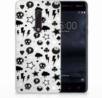 B2Ctelecom Nokia 5 Uniek TPU Hoesje Silver Punk