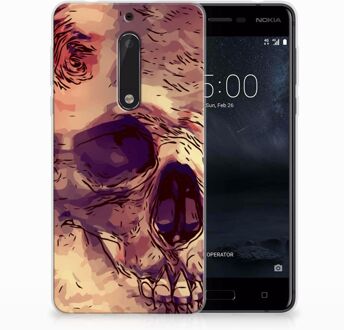 B2Ctelecom Nokia 5 Uniek TPU Hoesje Skullhead