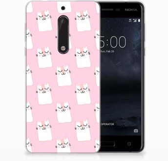 B2Ctelecom Nokia 5 Uniek TPU Hoesje Sleeping Cats