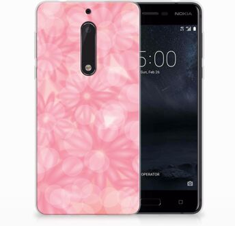 B2Ctelecom Nokia 5 Uniek TPU Hoesje Spring Flowers