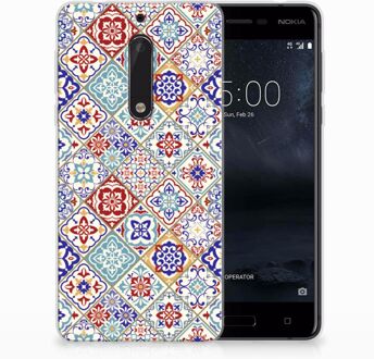 B2Ctelecom Nokia 5 Uniek TPU Hoesje Tiles Color