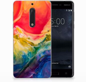 B2Ctelecom Nokia 5 Uniek TPU Hoesje Watercolor Dark