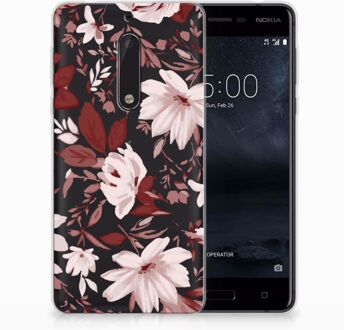 B2Ctelecom Nokia 5 Uniek TPU Hoesje Watercolor Flowers