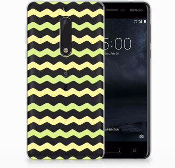 B2Ctelecom Nokia 5 Uniek TPU Hoesje Waves Yellow