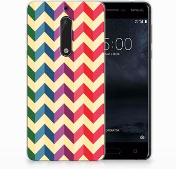 B2Ctelecom Nokia 5 Uniek TPU Hoesje Zigzag Color