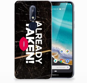 B2Ctelecom Nokia 7.1 TPU Hoesje Design Already Taken Black