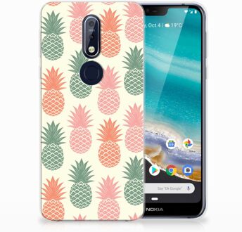 B2Ctelecom Nokia 7.1 TPU Hoesje Design Ananas