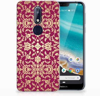 B2Ctelecom Nokia 7.1 TPU Hoesje Design Barok Pink