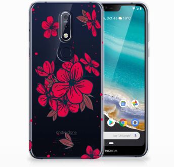 B2Ctelecom Nokia 7.1 TPU Hoesje Design Blossom Red