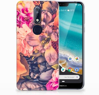 B2Ctelecom Nokia 7.1 TPU Hoesje Design Bosje Bloemen