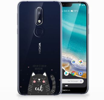 B2Ctelecom Nokia 7.1 TPU Hoesje Design Cat Good Day