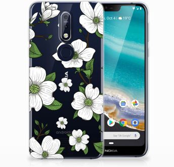 B2Ctelecom Nokia 7.1 TPU Hoesje Design Dogwood Flowers