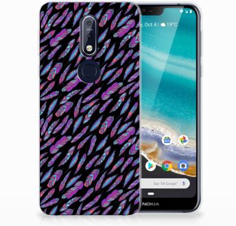 B2Ctelecom Nokia 7.1 TPU Hoesje Design Feathers Color