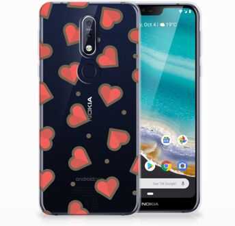 B2Ctelecom Nokia 7.1 TPU Hoesje Design Hearts