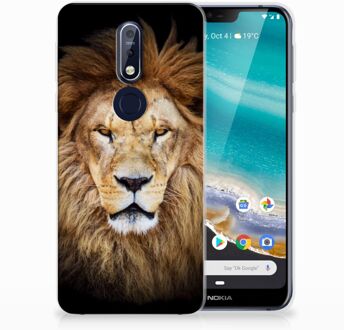 B2Ctelecom Nokia 7.1 TPU Hoesje Design Leeuw