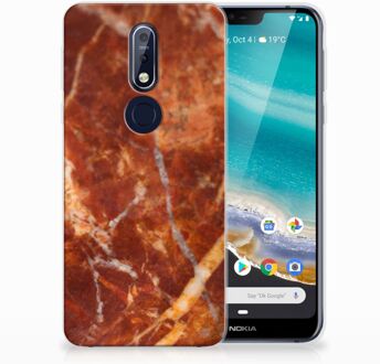 B2Ctelecom Nokia 7.1 TPU Hoesje Design Marmer Bruin