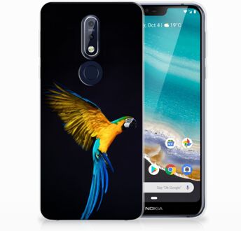 B2Ctelecom Nokia 7.1 TPU Hoesje Design Papegaai