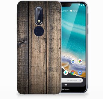 B2Ctelecom Nokia 7.1 TPU Hoesje Design Steigerhout