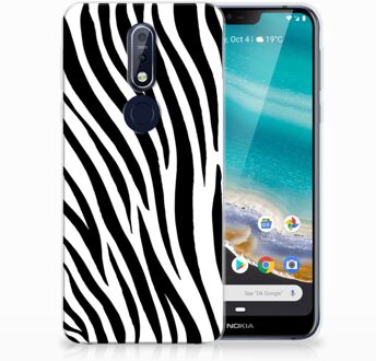 B2Ctelecom Nokia 7.1 TPU Hoesje Design Zebra