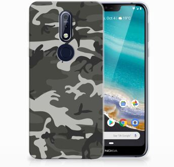 B2Ctelecom Nokia 7.1 Uniek TPU Hoesje Army Light