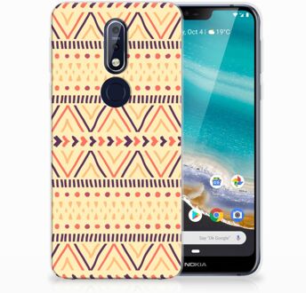 B2Ctelecom Nokia 7.1 Uniek TPU Hoesje Aztec Yellow