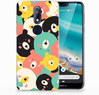 B2Ctelecom Nokia 7.1 Uniek TPU Hoesje Bears