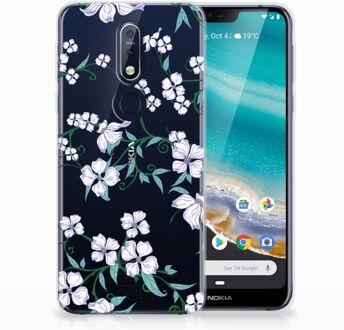 B2Ctelecom Nokia 7.1 Uniek TPU Hoesje Blossom White