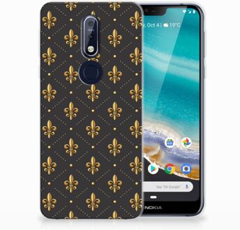 B2Ctelecom Nokia 7.1 Uniek TPU Hoesje Franse Lelie