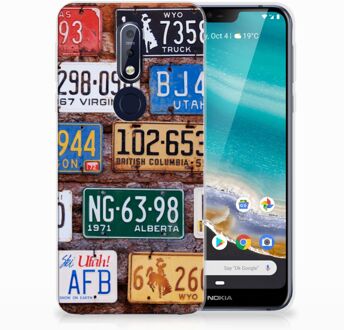 B2Ctelecom Nokia 7.1 Uniek TPU Hoesje Kentekenplaten