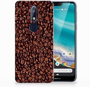 B2Ctelecom Nokia 7.1 Uniek TPU Hoesje Koffiebonen