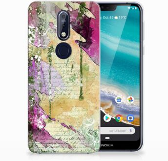 B2Ctelecom Nokia 7.1 Uniek TPU Hoesje Letter Painting