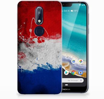 B2Ctelecom Nokia 7.1 Uniek TPU Hoesje Nederlandse Vlag