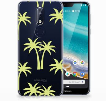 B2Ctelecom Nokia 7.1 Uniek TPU Hoesje Palmtrees