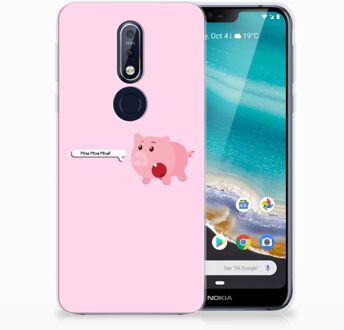 B2Ctelecom Nokia 7.1 Uniek TPU Hoesje Pig Mud