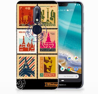 B2Ctelecom Nokia 7.1 Uniek TPU Hoesje Postzegels