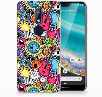 B2Ctelecom Nokia 7.1 Uniek TPU Hoesje Punk Rock