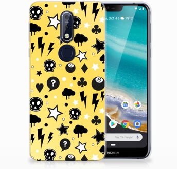 B2Ctelecom Nokia 7.1 Uniek TPU Hoesje Punk Yellow