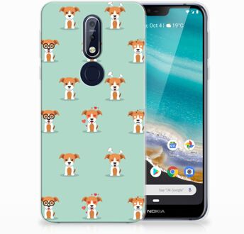 B2Ctelecom Nokia 7.1 Uniek TPU Hoesje Pups