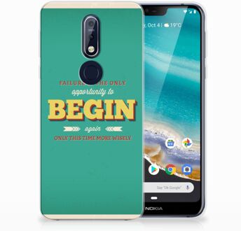 B2Ctelecom Nokia 7.1 Uniek TPU Hoesje Quote Begin