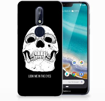 B2Ctelecom Nokia 7.1 Uniek TPU Hoesje Skull Eyes