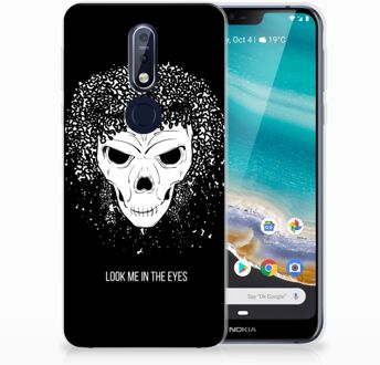 B2Ctelecom Nokia 7.1 Uniek TPU Hoesje Skull Hair